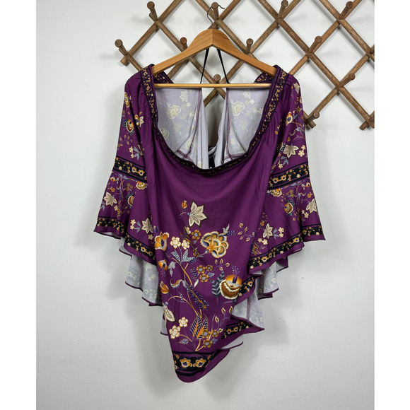 City Chic Cordelia Top in Purple Size XL/22 - Picture 3 of 7